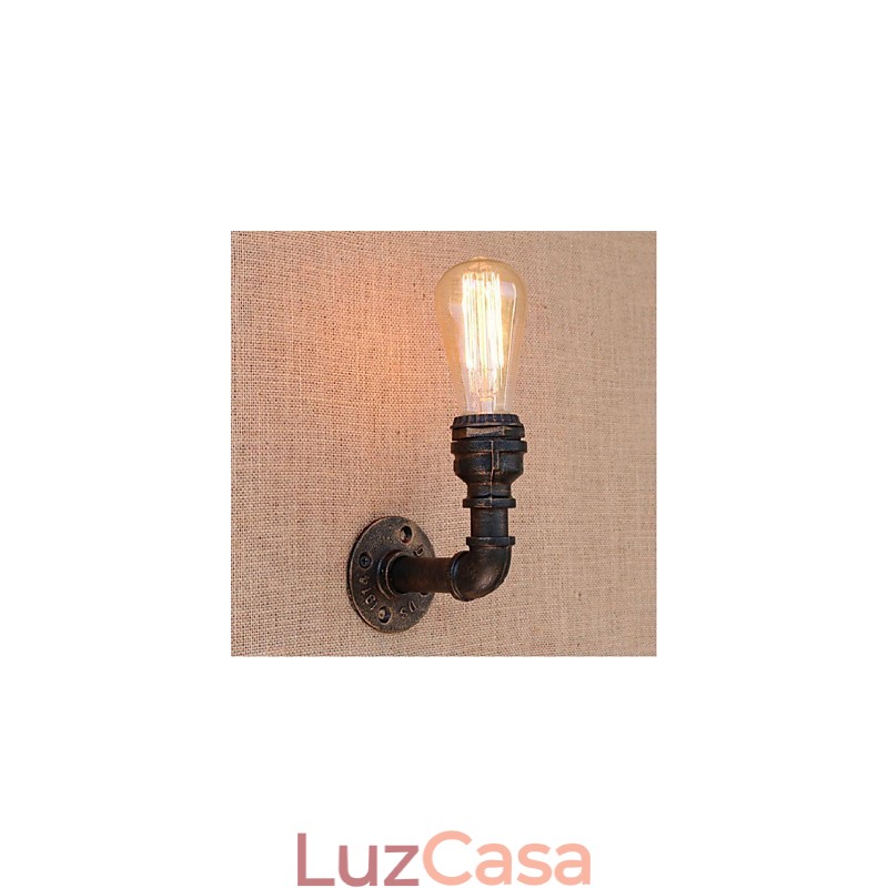 Nostalgia Simple Water Pipe Decorativo Pequeno Luminária de Parede Luminária de Parede