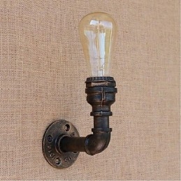 Nostalgia Simple Water Pipe Decorativo Pequeno Luminária de Parede Luminária de Parede