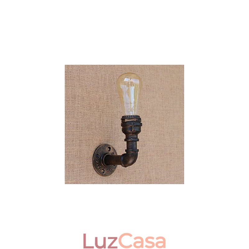Nostalgia Simple Water Pipe Decorativo Pequeno Luminária de Parede Luminária de Parede