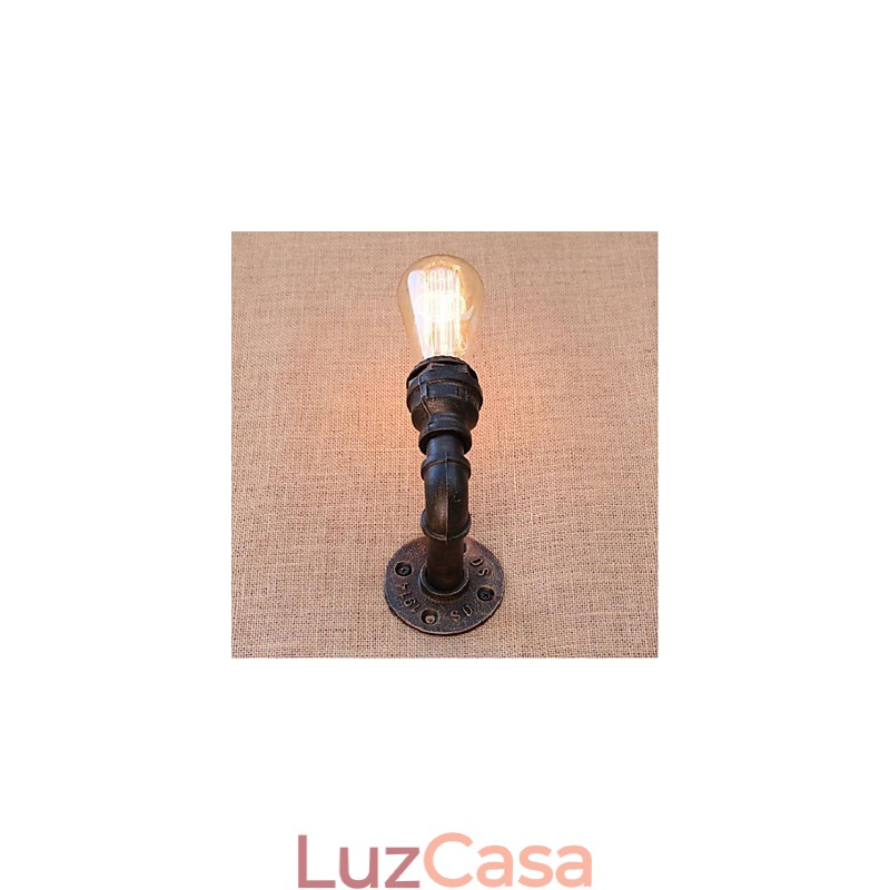 Nostalgia Simple Water Pipe Decorativo Pequeno Luminária de Parede Luminária de Parede