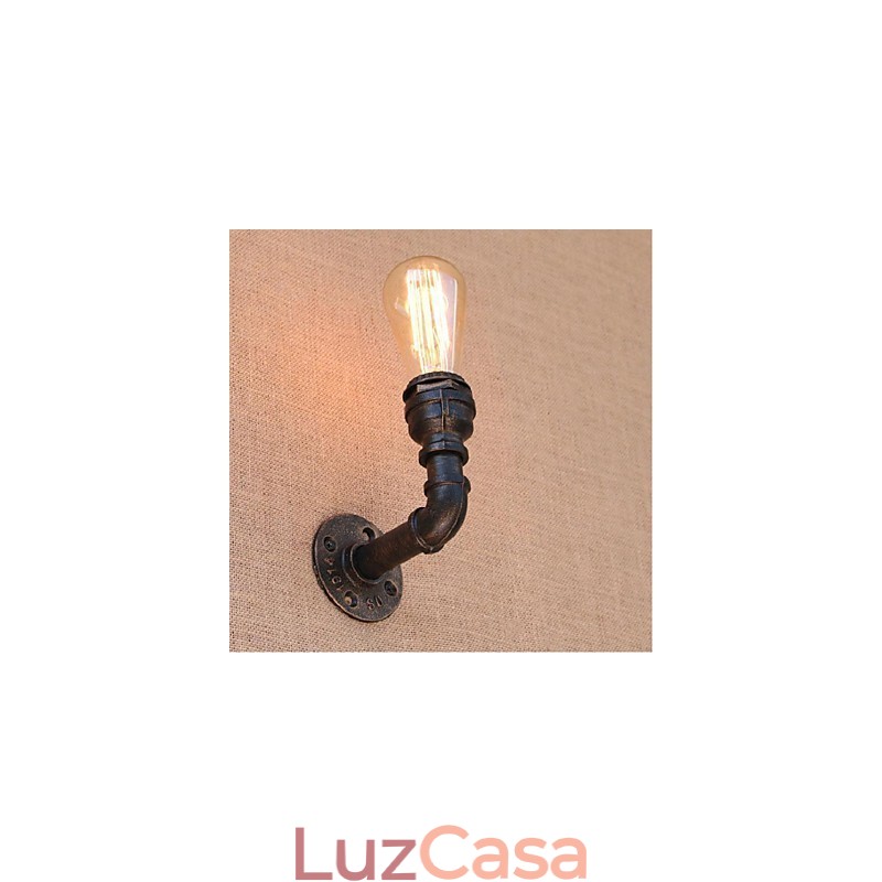 Nostalgia Simple Water Pipe Decorativo Pequeno Luminária de Parede Luminária de Parede