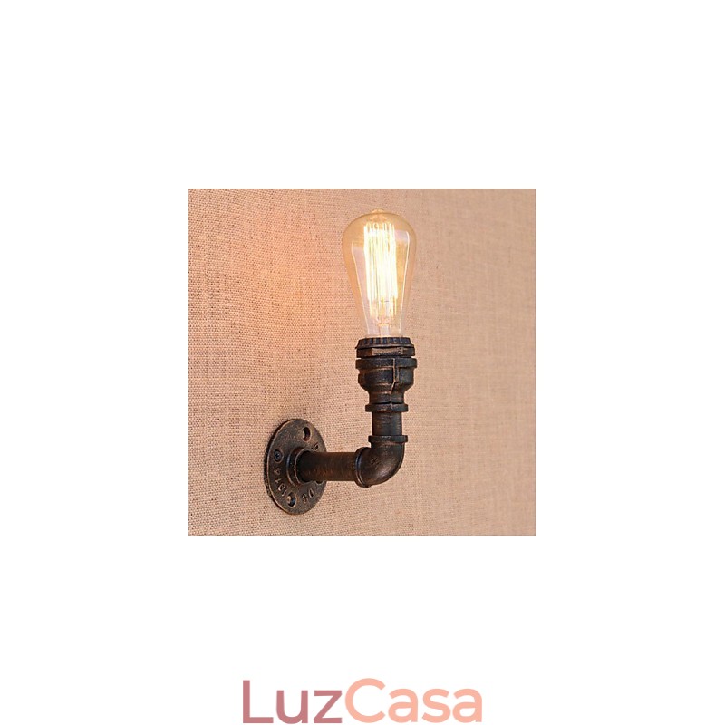 Nostalgia Simple Water Pipe Decorativo Pequeno Luminária de Parede Luminária de Parede