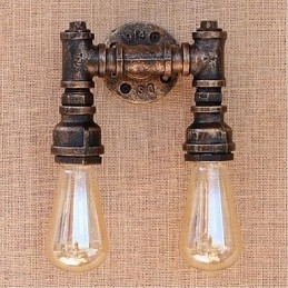 Nostalgia Simple Water Pipe Decorativo Pequeno Luminária de Parede Luminária de Parede