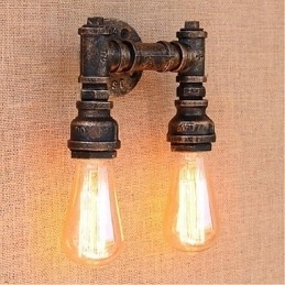 Nostalgia Simple Water Pipe Decorativo Pequeno Luminária de Parede Luminária de Parede