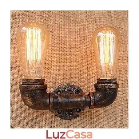 Nostalgia Simple Water Pipe Decorativo Pequeno Luminária de Parede Luminária de Parede Nostalgia Simple Water Pipe Decorativo Pequeno Luminária de Parede Luminária de Parede