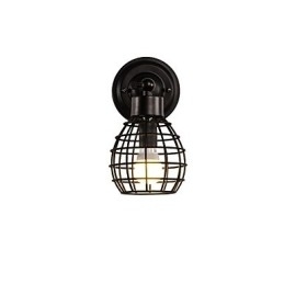 Retro Pipe Wall Lights Simples Loft Preto Gaiola de Pássaro Metal Sala de Jantar Cozinha Bar Café Decoração iluminação