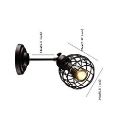 Retro Pipe Wall Lights Simples Loft Preto Gaiola de Pássaro Metal Sala de Jantar Cozinha Bar Café Decoração iluminação