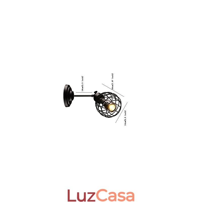 Retro Pipe Wall Lights Simples Loft Preto Gaiola de Pássaro Metal Sala de Jantar Cozinha Bar Café Decoração iluminação
