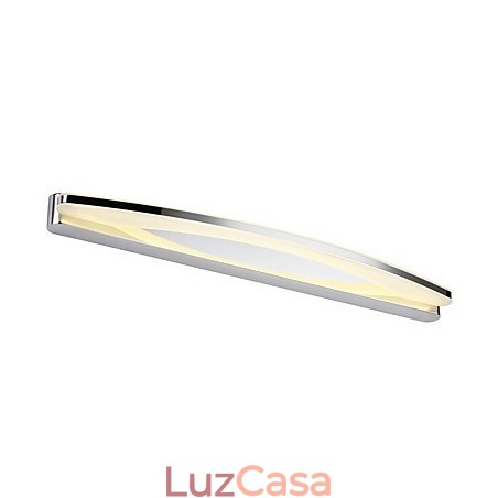 Luminária de parede moderna contemporânea cromada para iluminação de banheiro com luz ambiente Luminária de parede moderna contemporânea cromada para iluminação de banheiro com luz ambiente