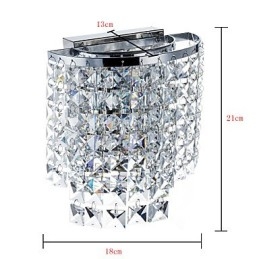 Recurso eletrogalvanizado contemporâneo moderno para arandelas de parede de cristal Downlight