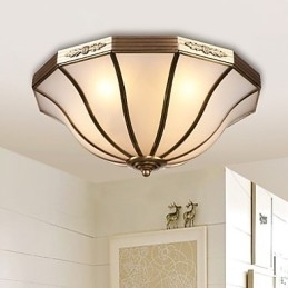 Família de luminárias de teto de cobre com design decorativo contemporâneo moderno