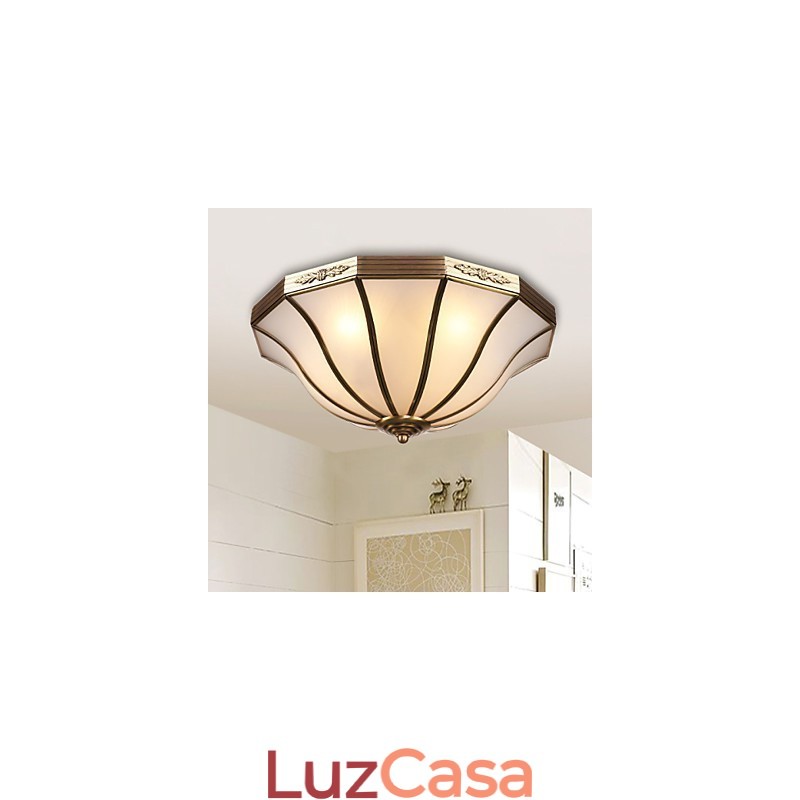 Família de luminárias de teto de cobre com design decorativo contemporâneo moderno