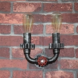 2 cabeças vintage industrial metal luzes de parede restaurante café bar decoração iluminação