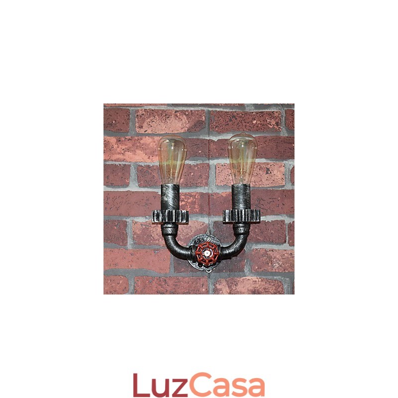 2 cabeças vintage industrial metal luzes de parede restaurante café bar decoração iluminação