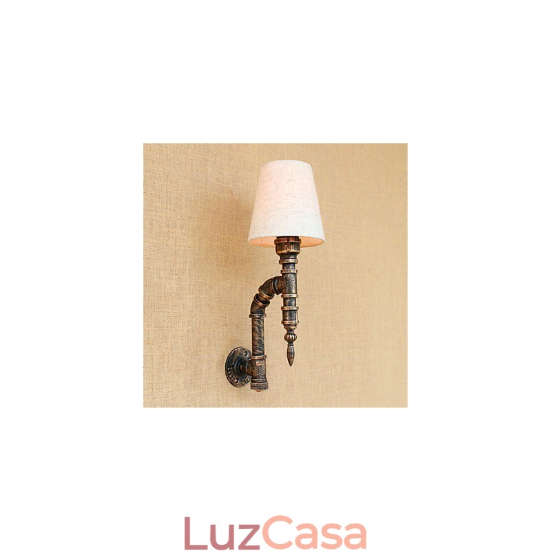 Luminária de parede rústica estilo country antique brass para iluminação ambiente