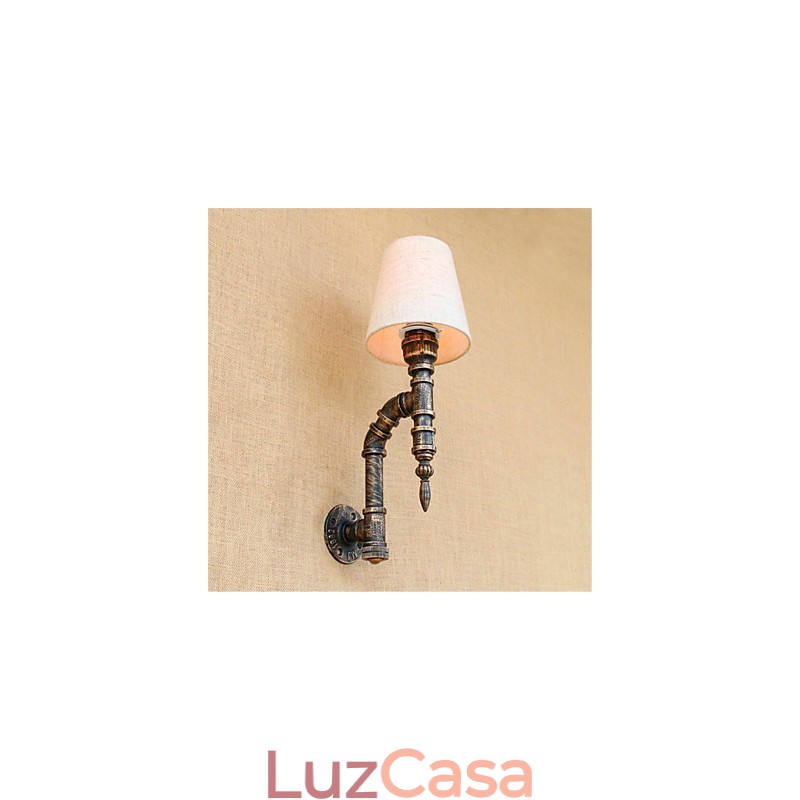 Luminária de parede rústica estilo country antique brass para iluminação ambiente