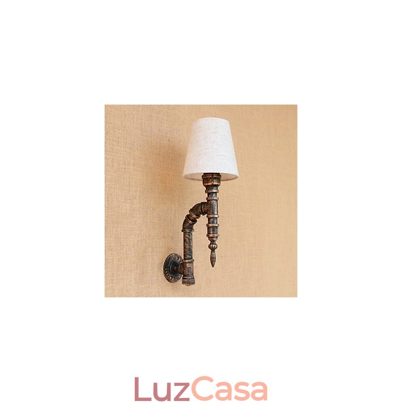Luminária de parede rústica estilo country antique brass para iluminação ambiente