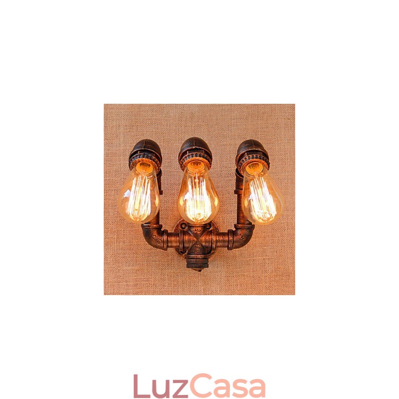 Pintura rústica de chalé country para arandelas de parede com luz ambiente