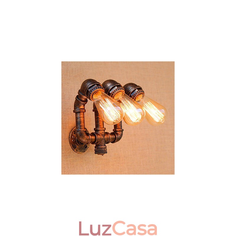 Pintura rústica de chalé country para arandelas de parede com luz ambiente