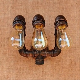 Pintura rústica de chalé country para arandelas de parede com luz ambiente