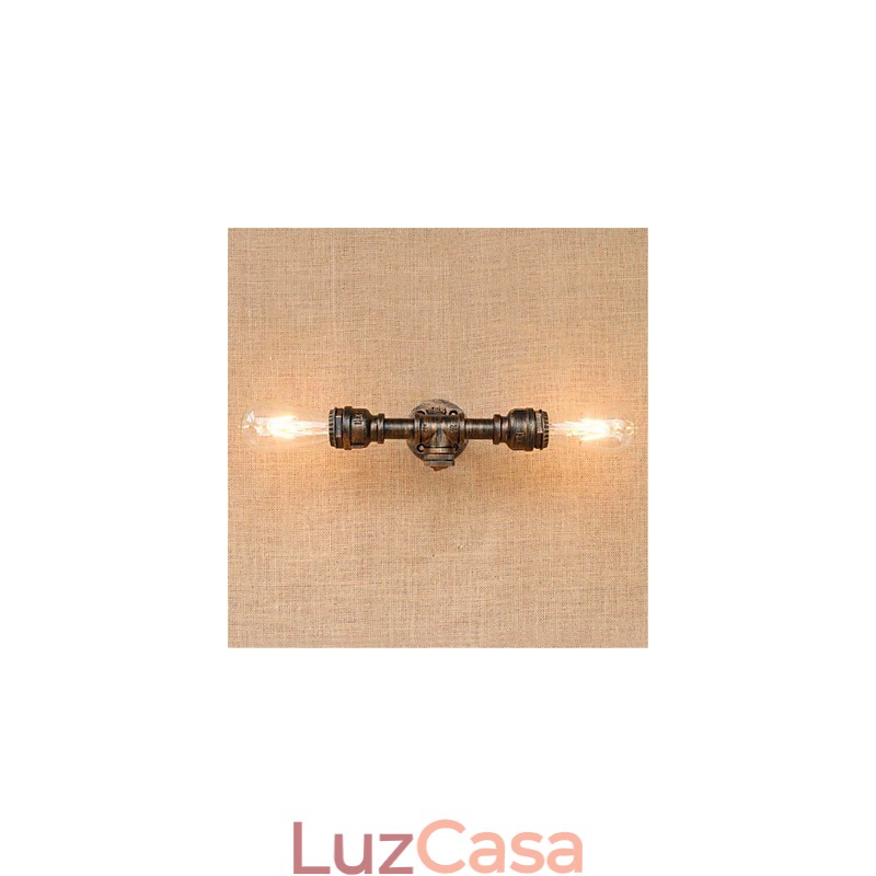 Pintura rústica de chalé para arandelas de parede com luz ambiente