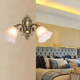 Recurso de pintura country para arandelas de parede estilo mini uplight, luminária de parede