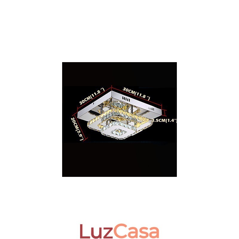 Luminárias de teto de cristal embutidas transparentes ou âmbar K9 para CE interno
