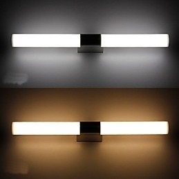 Lâmpada de espelho de alta qualidade Luzes de banheiro 85 265V Luzes de parede de aço inoxidável e acrílico Iluminação de maquiagem
