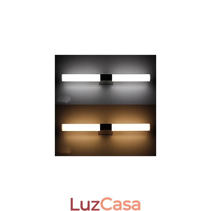 Lâmpada de espelho de alta qualidade Luzes de banheiro 85 265V Luzes de parede de aço inoxidável e acrílico Iluminação de maquiagem