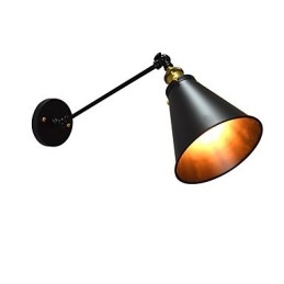Luminária de parede de ferro Buzz Paint, luminária de parede única, abajur preto e branco, sabre de luz, na parede