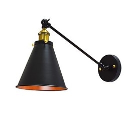 Luminária de parede de ferro Buzz Paint, luminária de parede única, abajur preto e branco, sabre de luz, na parede