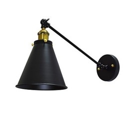 Luminária de parede de ferro Buzz Paint, luminária de parede única, abajur preto e branco, sabre de luz, na parede