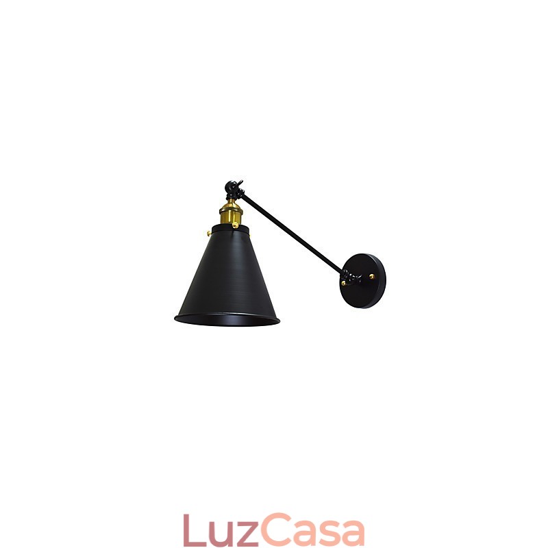 Luminária de parede de ferro Buzz Paint, luminária de parede única, abajur preto e branco, sabre de luz, na parede