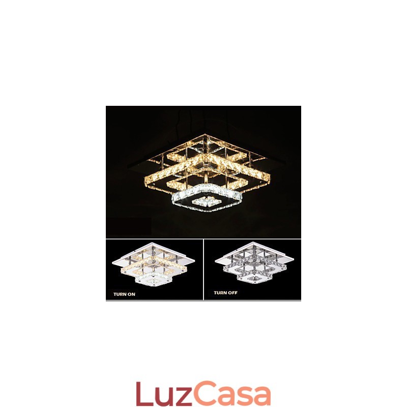 Luminárias de teto de cristal embutidas transparentes ou âmbar K9 para CE interno
