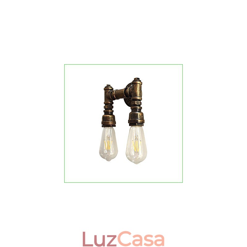 Arandelas de parede rústicas tradicionais clássicas de latão antigo para iluminação ambiente