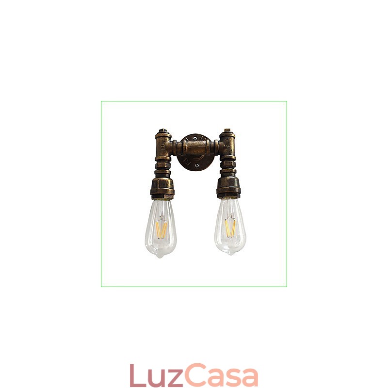Arandelas de parede rústicas tradicionais clássicas de latão antigo para iluminação ambiente