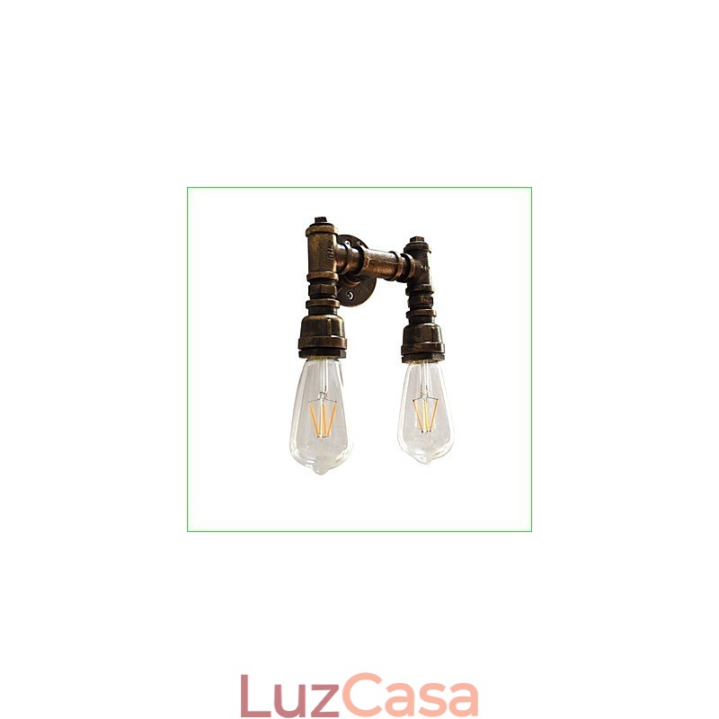 Arandelas de parede rústicas tradicionais clássicas de latão antigo para iluminação ambiente