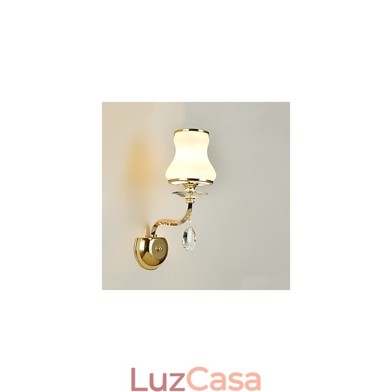 Recurso eletrogalvanizado contemporâneo moderno para arandelas de parede de luz ambiente de cristal