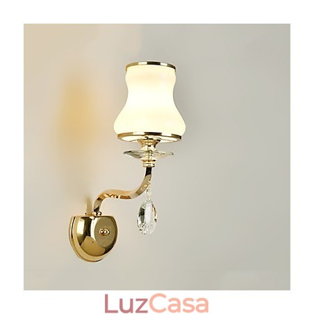 Recurso eletrogalvanizado contemporâneo moderno para arandelas de parede de luz ambiente de cristal Recurso eletrogalvanizado contemporâneo moderno para arandelas de parede de luz ambiente de cristal