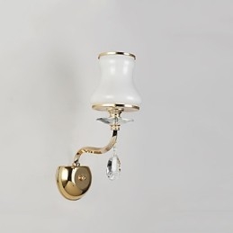 Recurso eletrogalvanizado contemporâneo moderno para arandelas de parede de luz ambiente de cristal