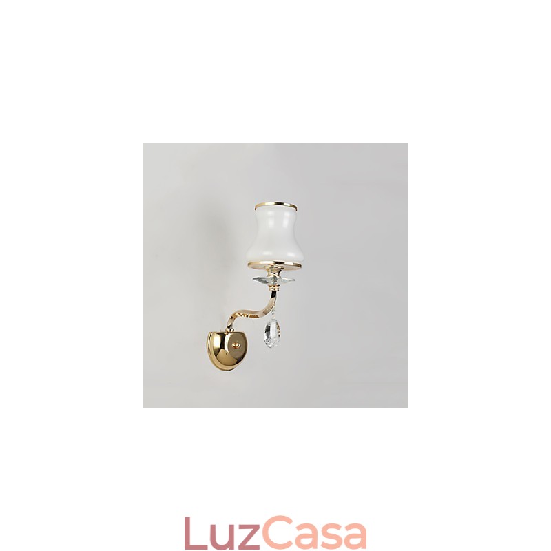 Recurso eletrogalvanizado contemporâneo moderno para arandelas de parede de luz ambiente de cristal