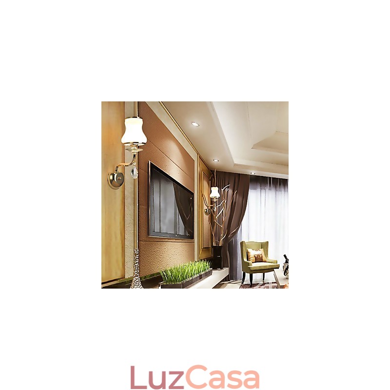 Recurso eletrogalvanizado contemporâneo moderno para arandelas de parede de luz ambiente de cristal