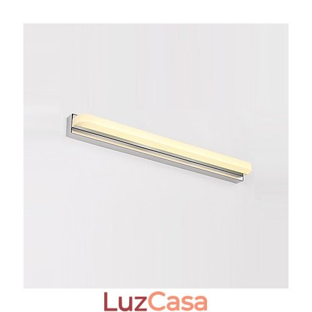 Recurso cromado moderno e contemporâneo integrado para iluminação de banheiro com luz ambiente Luz de parede Recurso cromado moderno e contemporâneo integrado para iluminação de banheiro com luz ambiente Luz de parede