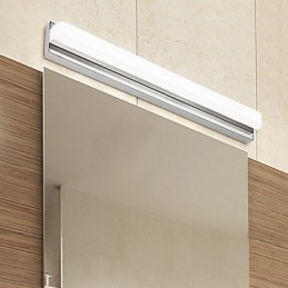 Recurso cromado moderno e contemporâneo integrado para iluminação de banheiro com luz ambiente Luz de parede
