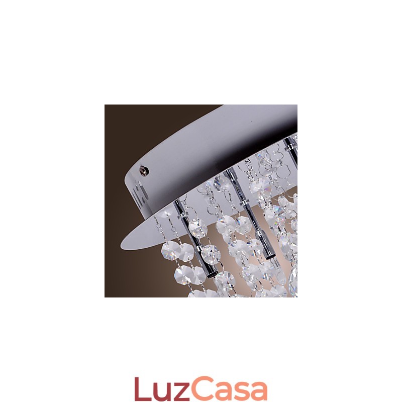 Moderno Contemporâneo Cristal Cromado Metal Montagem Embutida