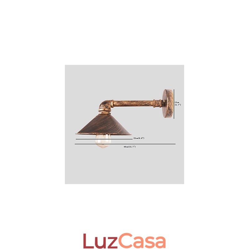 Luzes de parede de tubo de água estilo industrial retrô criativo country metal restaurante café bares mesa de bar arandelas de parede