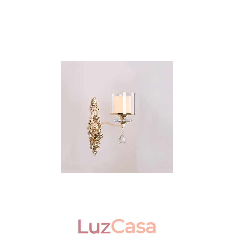 Luminária de parede moderna contemporânea galvanizada para proteção ocular, arandela de luz ambiente, luminária de parede