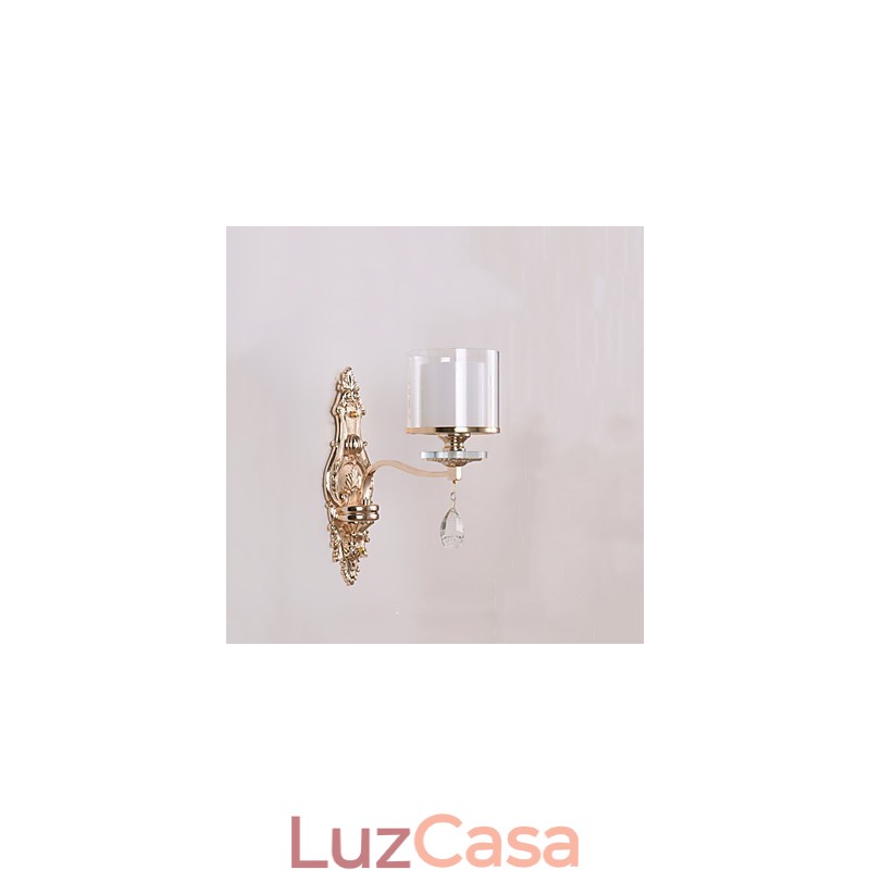 Luminária de parede moderna contemporânea galvanizada para proteção ocular, arandela de luz ambiente, luminária de parede