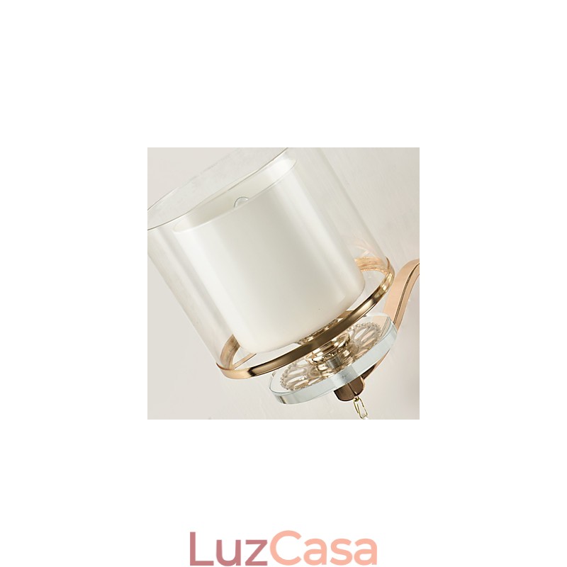 Luminária de parede moderna contemporânea galvanizada para proteção ocular, arandela de luz ambiente, luminária de parede