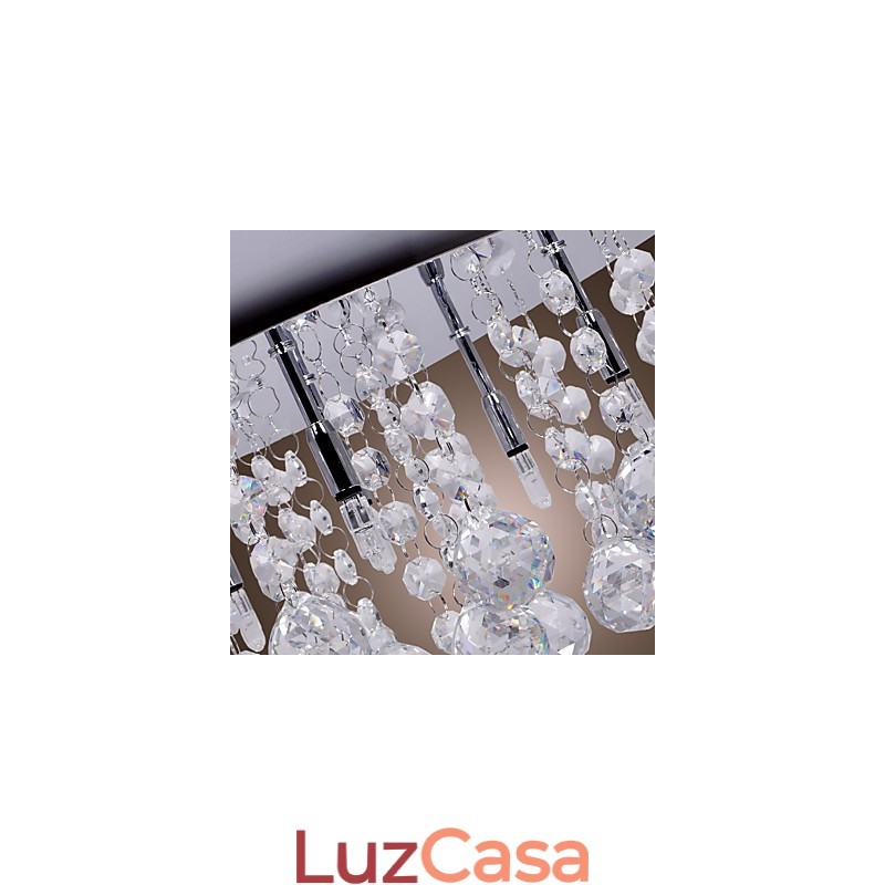 Moderno Contemporâneo Cristal Cromado Metal Montagem Embutida